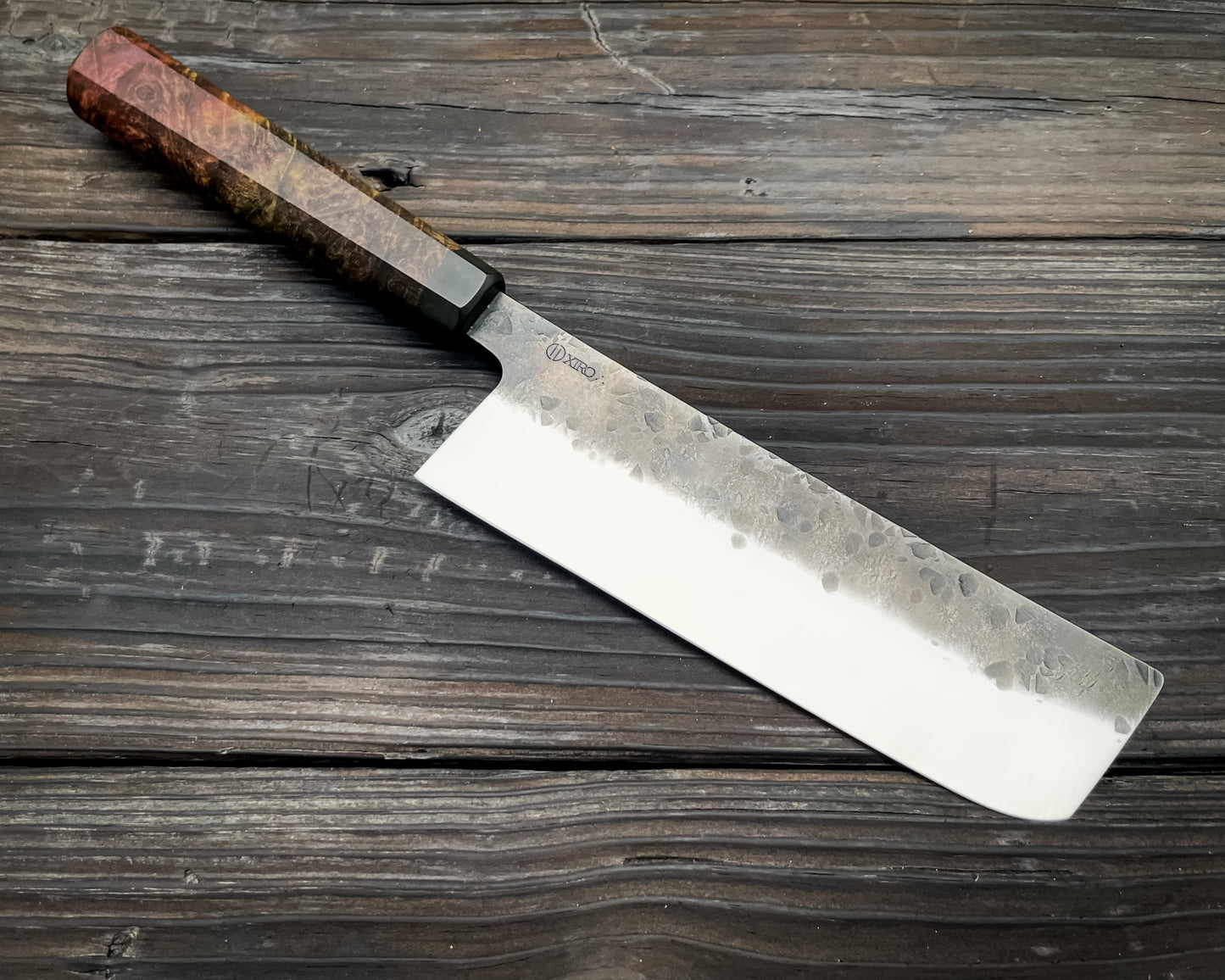 Double Dyed Maple Burl Nakiri