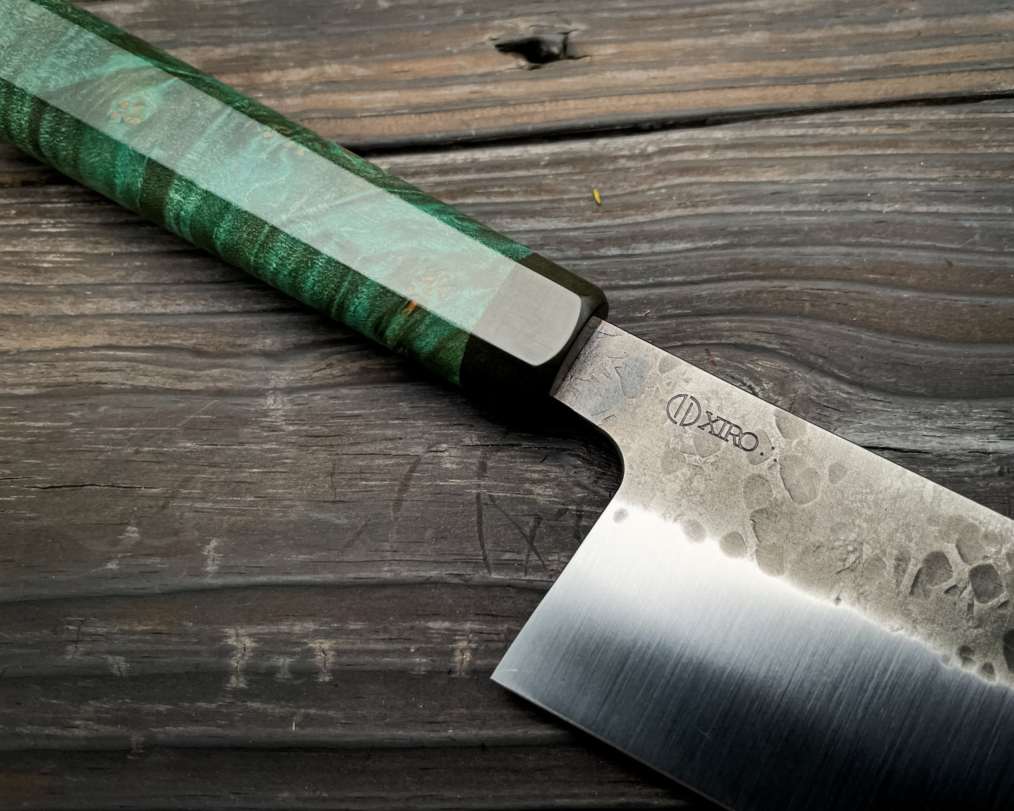 Aqua Maple Burl Nakiri