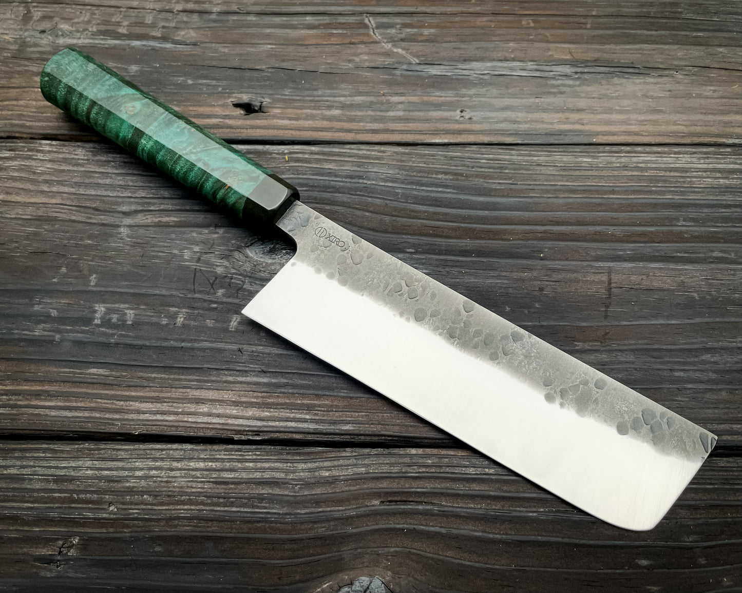 Aqua Maple Burl Nakiri
