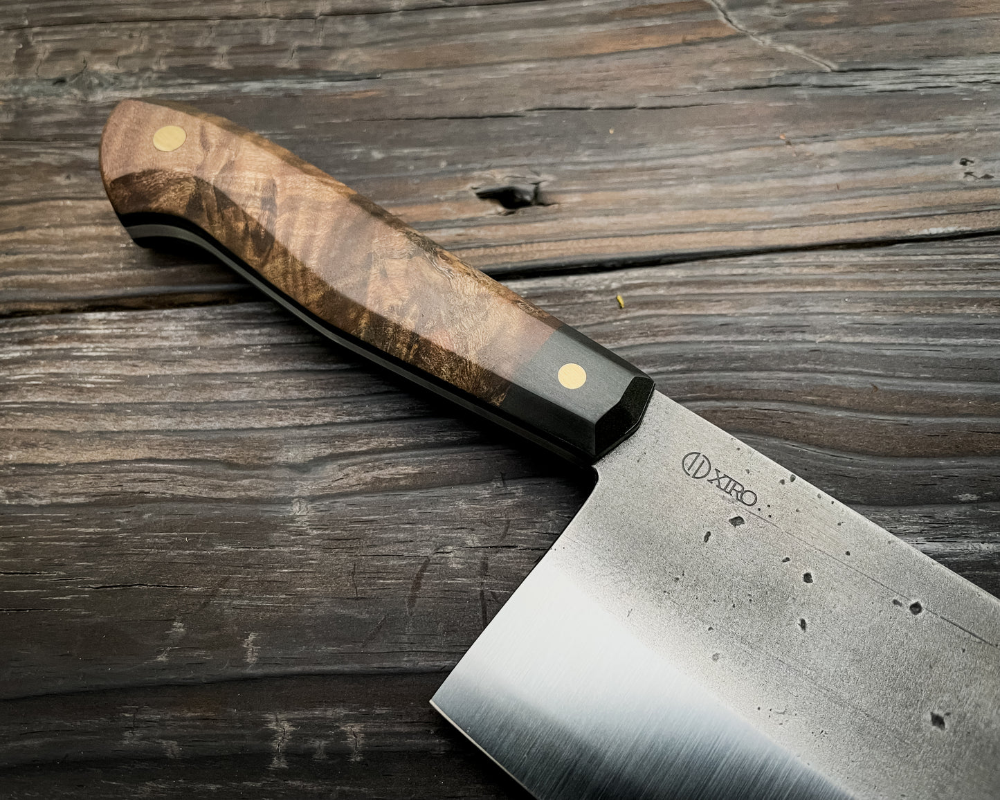 Figured Walnut Bone Cleaver.