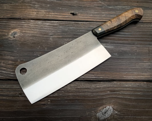 Figured Walnut Bone Cleaver.