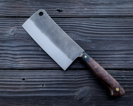 Figured Walnut Bone Cleaver.